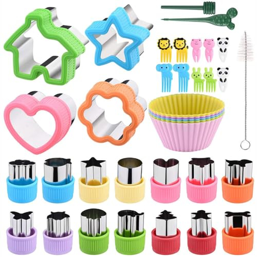 Bangshou Sandwich Ausstechformen Set für Kinder Toastbrot Ausstecher Obstausstecher Brotausstechformen Edelstahl Ausstecher für Brot und Gemüse