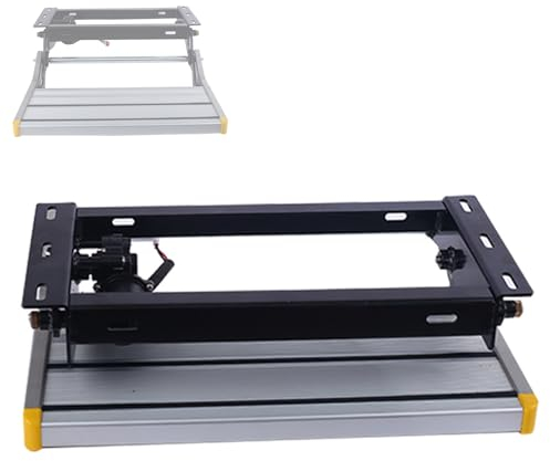 Trittstufe Wohnwagen, Einzelne Herunterklappbare Stufen, Erweiterbar Oder Zusammenklappbar, Automatische Wohnmobil Treppe, Klappbare, Stabile Leitern, Rutschfestes Gummi, Hält Bis Zu 200 Kg(Color:Silv