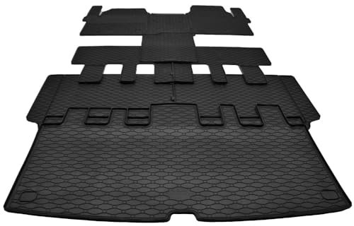 Mattenprofis Gummimatten kompatibel mit Ford Tourneo Custom NXN Komplett 8 Sitzer mit Kofferraum ab Bj.2024