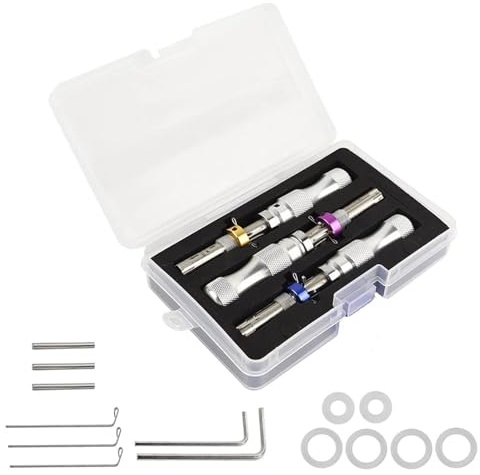 HUIOP Rohrdietrich-Set, röhrenförmiges Dietrich-Set für Anfänger und professionelle Schlosser, Werkzeug-Set aus Edelstahl zum Einbrechen von Rohrschlössern