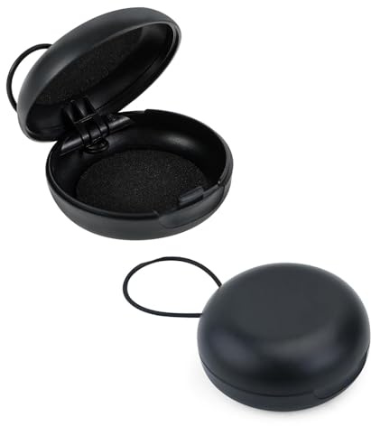 2 PCS Loop Earplug Case Round Storage Case for Wired Headset USB Cable | Portable,Anti-Lost,Keychain,Small Organizer Case for Earplugs Trinkets Pills