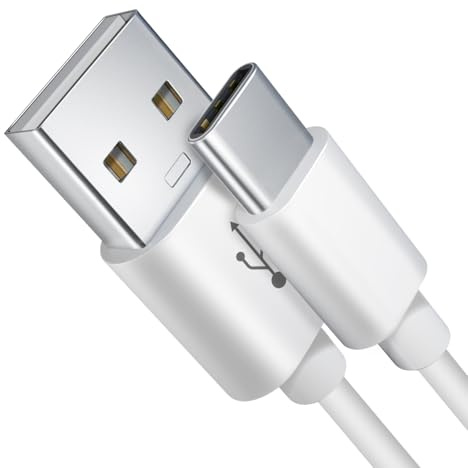 5M USB C Cable, USB A to USB C Charging and Data Sync Cord, Extra Long Type-C Power Charging Cable for Home Security Cameras, Phones, Laptops, Tablets, Game Controllers and More Devices (White)