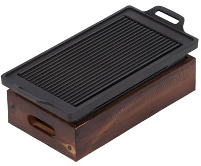 ESESE Griglia a Carbone Giapponese Binchotan, griglia da Tavolo Senza Fumo for Barbecue da Interno ed Esterno, Barbecue Coreano con Padella Antiaderente, Set da Barbecue Portatile
