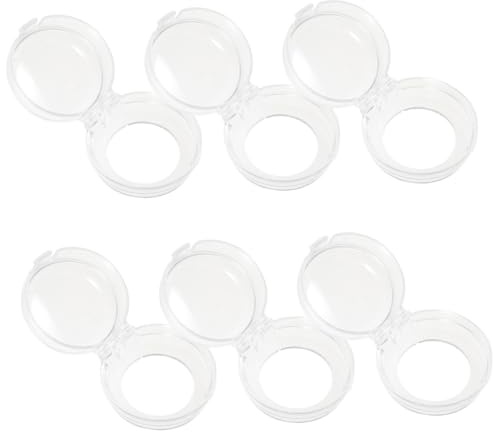 6 Stück Ersatz Knopfabdeckungen mit Kindersicherung für Gasherde | Kunststoff, Transparent, Einfaches Design, für Waschmaschine und Induktionsherd, gegen Versehentliches Berühren