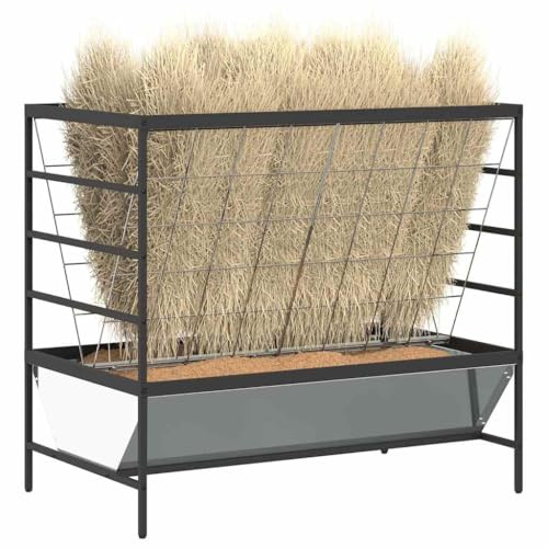 vidaXL Viehfutterspender Silber 100 x 60 x 90 cm 15 kg