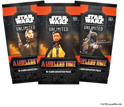 Asmodee Star Wars: Unlimited TCG A Lawless Time BOOSTER PACK - 16-Card Expansion Featuring Rare, Legendary & Foil Cards, Fast-Paced Trading Card Game, Ages 12+, 2+ Players, 20 Minute Playtime