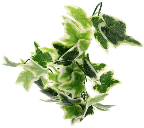Tofficu Plante Suspendue Artificielle pour Terrariums de Reptiles et Amphibiens, Feuilles en Plastique Vertes Réalistes, Décoration D'habitat Solide pour Geckos, Lézards et Dragons