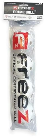 mb-m FREEZ Floorball & Unihockey Ball weiß 4er Set Wettkampfball + Trainingsball mit IFF Zertifikat für geprüfte Qualität | Made in Germany