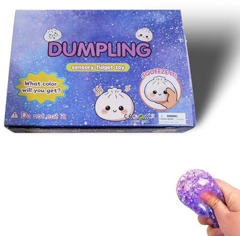 12Pc Dumpling Squishy Set, Glitter Squishy Dumplings Spielzeug, Sensorisches Knetspielzeug In Form Von Gedämpften Brötchen, Erwachsene Hand Fidget Spielzeuge, Lustig Dumpling Anti Stress Bälle
