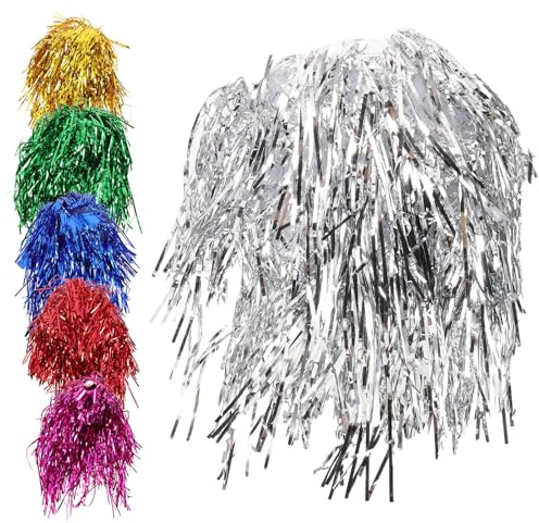 BETOOKY Bunte Perücken Modisch 6 Stück aus Hitzebeständiger Kunstfaser Atmungsaktiv und Natürlich Wirkendes Haar Zufällige Farbe für Tägliche Party und Hochzeit Geeignet