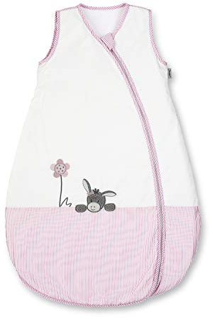 Sterntaler Sommer-Schlafsack für Kleinkinder, Reißverschluss, Größe: 70, Emmi Girl, Weiß/Rosa