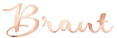 Oblique Unique® Bügelbild für JGA Junggesellinnenabschied Hochzeit - Braut - Team Braut - Braut Crew - Braut Security Bilder zum Aufbügeln Roségold (Braut)