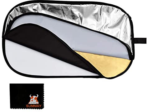 Godox 5 en 1 Ovale 100 x 150 cm Professionnel Pliable Multi-Disque réflecteur de lumière et translucides (RFT05-100x150)