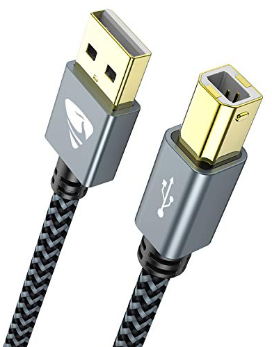 USB Druckerkabel【2M】,USB 2.0 Typ B Kabel A auf USB B Drucker Kabel PC Printer Cable Druckerkabel für HP, Canon, Epson, Samsung, pixma, Dell, Lexmark, Xerox, Brother
