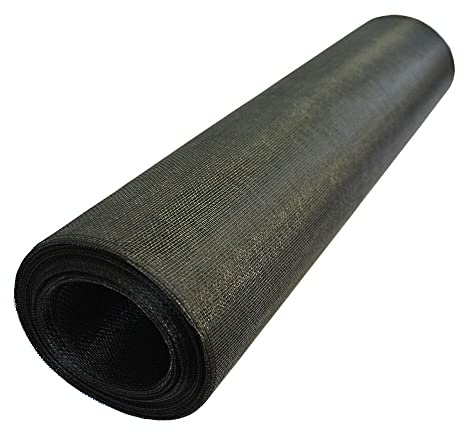 The Mesh Company Insect Fly Mosquito Netting Mesh Roll Durable Insect Mesh Screen Roll For Door and Window Blocks Fruit Flies, Bees, Bugs, Spiders and Moths (3m x 600mm Black Fibreglass Roll)
