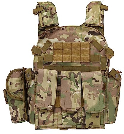 Gilet tattico militare da esterno, gilet tattico Molle, Chest Rig Airsoft, paintball, jumper, gilet in nylon, sport, combattimento, caccia, tiro, tattico militare CS