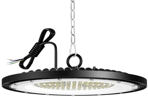1 Pack 100W UFO LED High Bay Light, Hallenstrahler 13000LM, 6000K Kaltweiß UFO LED Werkstattlampe, IP65 Wasserdichte Industrielampe High Bay Licht für Turnhalle Fabriken,Garage,Lagerhaus Beleuchtung