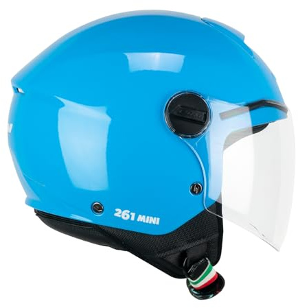 CGM Helm mit offenem Gesicht, 261A Mini Mono Hellblau, YS (48 cm)