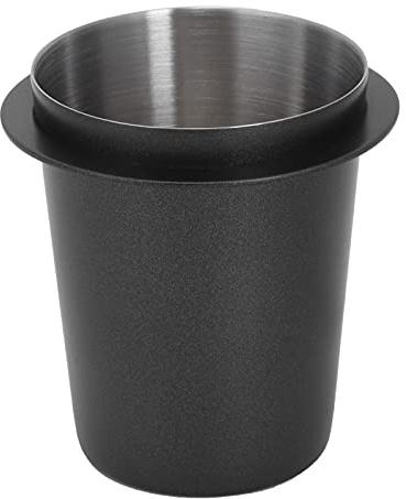 Taza Dosificadora de Café de 58 mm, Taza Dosificadora de Café de Acero Inoxidable Taza de Café Expreso en Polvo para Tiendas de Té con Leche, Hogar, Cafeterías(Negro)