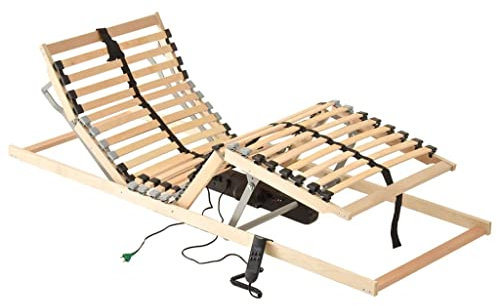 OHOOWOO Lattenrost Elektrisch mit 28 Latten 7 Zonen 80x200 cm,Innovativer, elektrisch Verstellbarer Lattenrost aus Buchenholz mit 7 Zonen – für optimalen Komfort und erstklassige Unterstützung