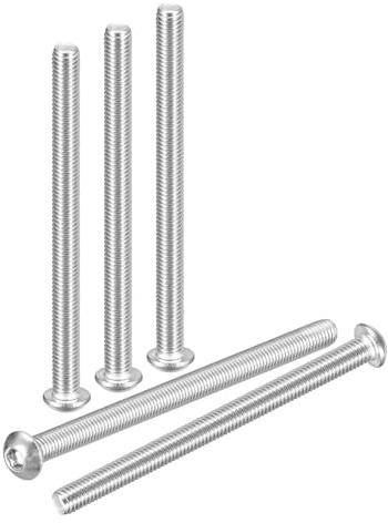 DTGN 5er Pack Linsenkopfschrauben M8-1.25x120mm 304 Edelstahl weiß lackiert | Mit Innensechskant, Gut für Rennrad Mountainbike Auto Motorrad, Sechskant-Antriebsbefestigungen
