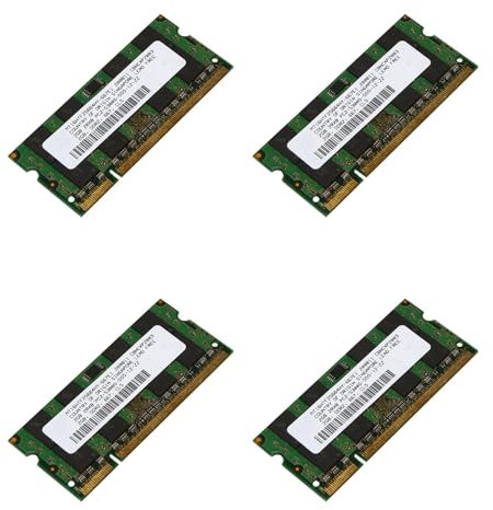 Qupdjxukis 4X Memoria RAM DDR2 de 2GB 667Mhz PC2 5300 Laptop Ram Memoria 1.8V 200PIN SODIMM para AMD
