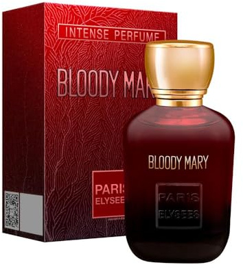 PARIS ELYSEES - Bloody Mary - Eau de Toilette unisexe - Orientale et Florale - Safran et Jasmin - Vaporisateur parfum 100ml - Flacon de voyage rechargeable 5ml inclus
