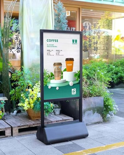 Blazea Plakatständer Doppelseitiger Schilderhalter zum Aufstellen Auf Dem Boden, Außendisplay-Plakat-Schilderständerrahmen für Unternehmen, Wetterfestes, Robustes Werbeschild