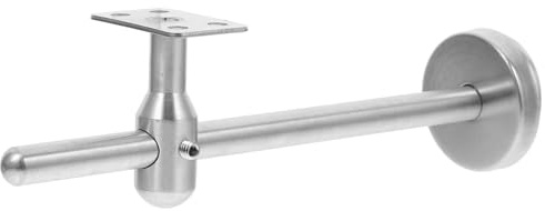 Homoyoyo Adjustable Stainless Steel Handrail Bracket - Heavy Duty Wall Mount Railing Support for Wood or Metal Stairs, Polished Finish Staircase Balcony Bracket with Hardware (20.5 x 5 cm)
