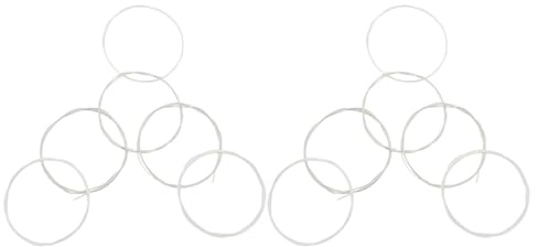 FUTUREORYY 2 Satz Klassische Gitarrensaiten Performance Nylon Klare Hohe Saiten Silberplattierte Kupferbass Saiten Leise Langlebig Präzise Stimmung für Anfänger Flamenco Konzert