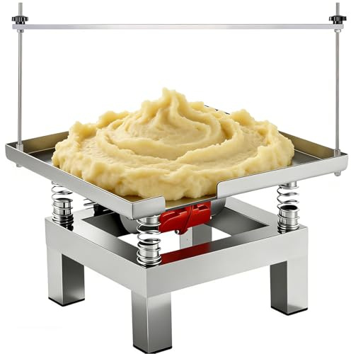 vnmudzeo Mini-BetonrüTteltisch 35 X 35 cm 13,8, 3000-3600 U/Min, Edelstahl-BetonrüTtelplattform, Kabelgebundener RüTteltisch, Max. 10 Kg Traglast Upgrade