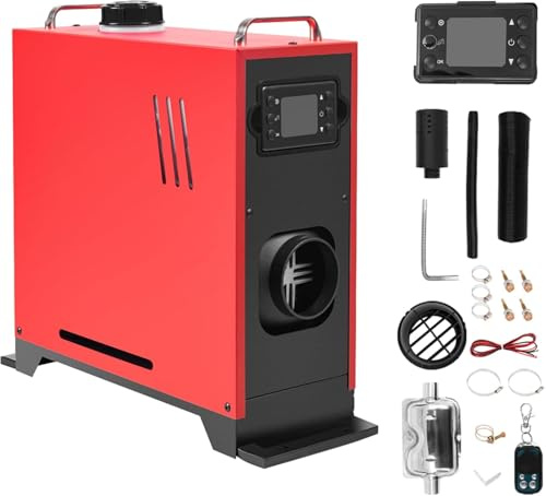Jacgood Upgraded Diesel Air Heater 12V 8KW, All-in-One Parking Heater Kit with Remote & Muffler & LCD Display, Fast Heating for RV Truck, Boat, Bus, Car Trailer, Workshop