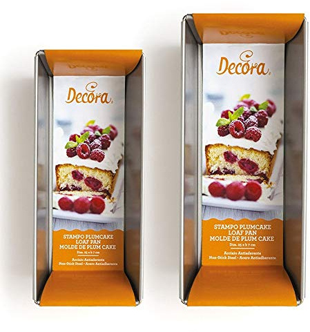 Decora 0125725 Stampo Plum Cake, Acciaio, Grigio, 25 X 11,5 X H 7 CM