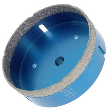 PRODIAMANT Diamant Bohrer Fliese 120mm x M14 trockenbohren von Fliese, Feinsteinzeug, Keramik, Naturstein mit Winkelschleifer Markenqualität