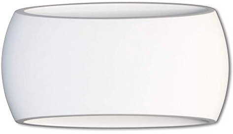 Vetrineinrete® Applique da Parete Ovale in Gesso a Doppia Emissione Luminosa Up e Down Verniciabile Lampada con Attacco R7S Moderno IP20 Ingresso Soggiorno 290x170 mm