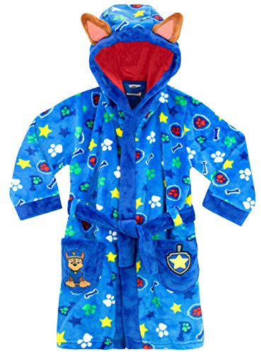 PAW PATROL Bademantel | Chase Kinderbademantel | Fleece Morgenmantel Für Jungen