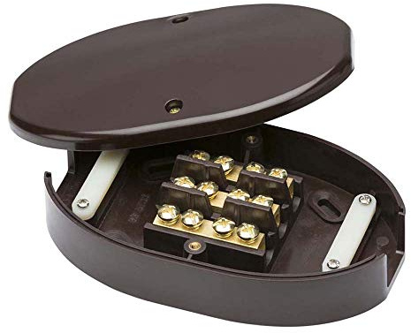 Knightsbridge SN8470B 3-poliger Abzweigdose, braun, 60 A