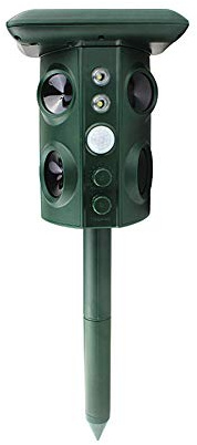 Jjoer Dissuasore Ultrasuoni Piccioni Impermeabile E con Batteria A Energia Solare Adatto Repellente per Gatti Solare Repellente Zanzare per Fattoria Giardino