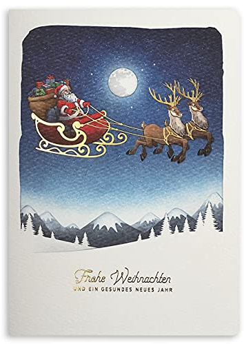 Art Nuvo Weihnachtskarten mit Umschlägen und Einlagen – Set von 10 exclusiven Weihnachtskarten