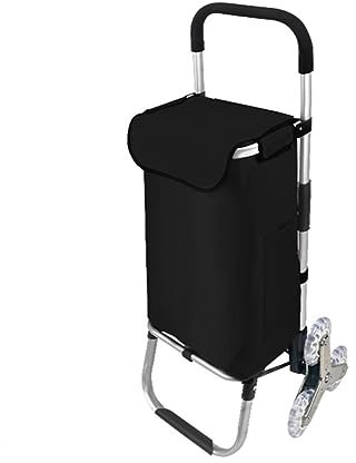 Carrello Spesa Grande capacità pieghevole Carrello carrello Scaffale Arrampicata Carrello e borsa for generi alimentari con maniglia girevole ruote tri-ruote Carrello Portaspesa ( Color : 6 WHEELS )
