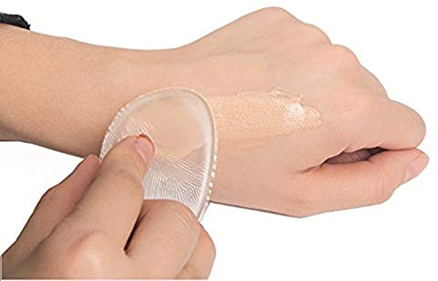 AKOAK 2 Pieces Silicone Makeup Sponge - Transparency Face Applicator and Blender Makeup Puff Pad for All Liquid Foundation Cream, CC Cream, Concealer, Primer and BB Cream Applicator