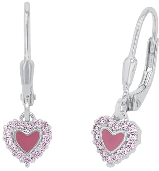 Prinzessin Lillifee Creolen 925 Sterling Silber Mädchen Kinder Ohrschmuck, mit Zirkonia synth., Kommt in Schmuck Geschenk Box