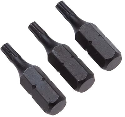 T25 Torx Bit, Sternförmiger Schraubendreher 25mmx25mm, Torx-kopf Sternförmiger Schraubendreher aus geschmiedetem Stahl, Torsionsspitze und Sechskantschaft für Schraubendreher und Kordelbohrer (3Stk)