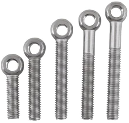 NHEISSCF Ringschraube, Ringmuttern, 5 Stück Ringschraube M5 M6 M8 M10 M12 Ringmutter Edelstahl Mutter Schraube Fischaugenauge Schleifring Hakenmutter Schraube langlebig