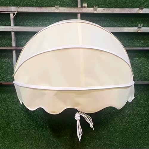 Tenda Cappottina da Sole per Esterno,Tettoia a Cupola Pieghevole per Porte,Tenda da Sole per Finestra/Ingresso,Tenda Parasole per Gazebo Patio,Riduce Luce e Calore (Diameter:110cm/43in,White)