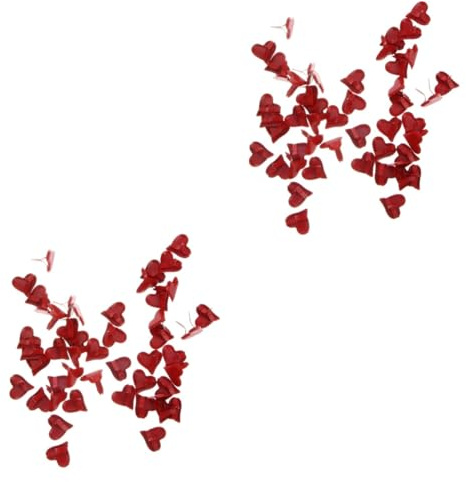 SEWOART 100stücke Mini Brads Herzform Rote Pastellklammern Für Scrapbooking Basteln Stempeln Und -projekte Für Kreative Papierarbeiten