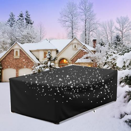 Bache De Protection Exterieur Salon De Jardin 220x115x75cm/LxWxH Housse De Protection Pour Table De Jardin Rectangulaire,Protection Salon De Jardin Tissu Oxford Hivernage Mobilier Salon De Jardin