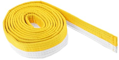 Toddmomy Judo-gürtel Gelb Weiß Für Kampfsport Training Aikido-uniform Hapkido-gürtel Karategürtel Judogürtel Verstellbarer Trainings-hüftgürtel