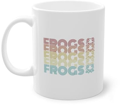 Frogs Retro Text Kröte Froschzüchter Kaffeetasse | Kaulquappe Laubfrosch Frosch Tasse Weiß (02891C)