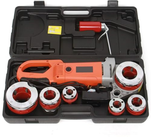 2300W Filiera elettrica per Tubi, Filettatura Portatile, con 6 matrici Filettatrice per Tubi Elettrica Portatile, Filettatrice Elettrica Portatile, Infila Tubi Elettrici Portatile